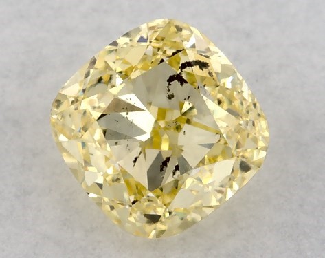  0.40 Carat Yellow I1  cushion modified diamond